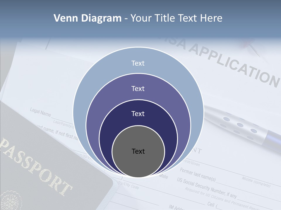 Passport Foreign Text PowerPoint Template