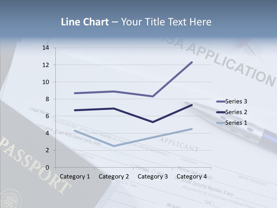 Passport Foreign Text PowerPoint Template