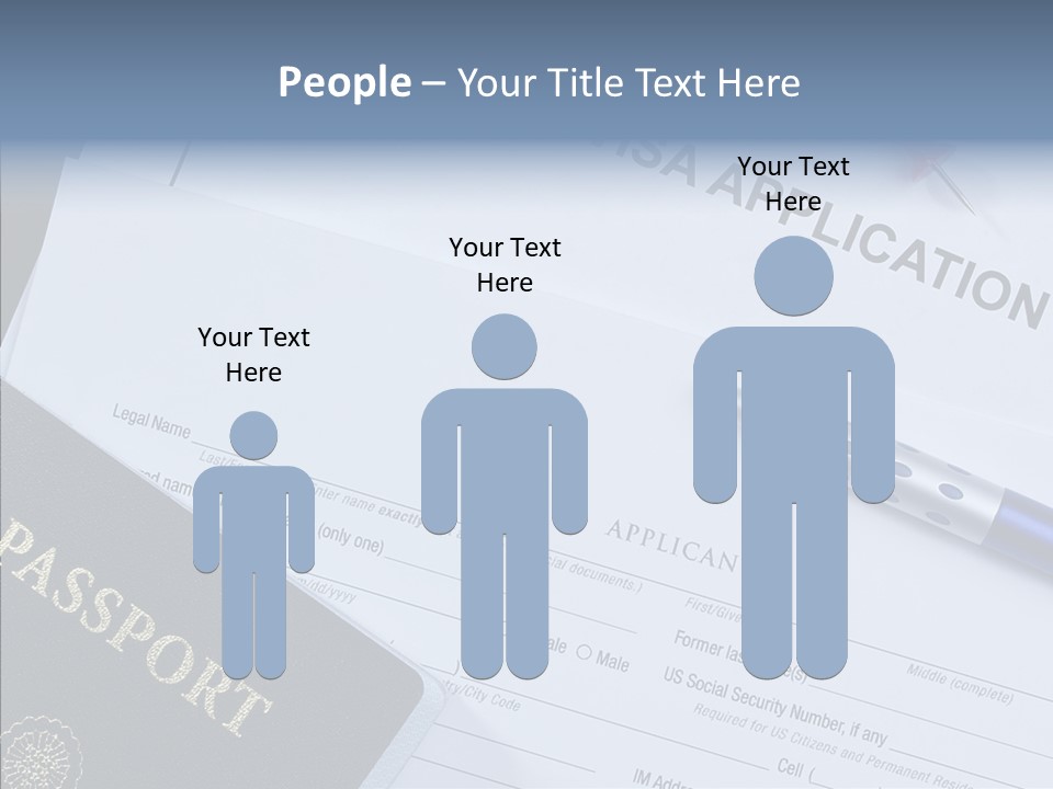 Passport Foreign Text PowerPoint Template