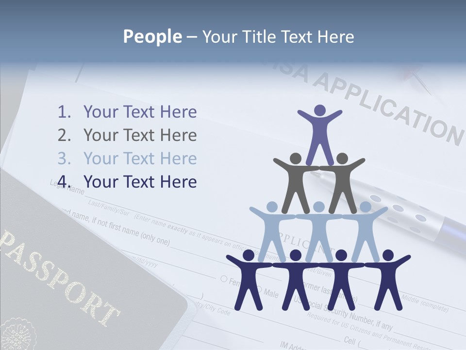 Passport Foreign Text PowerPoint Template