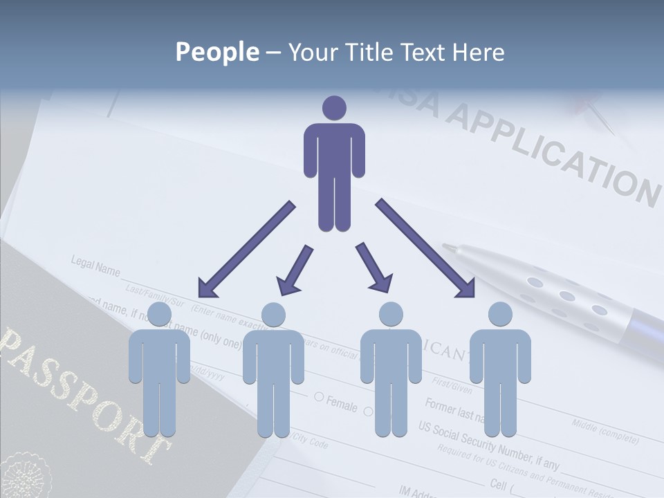 Passport Foreign Text PowerPoint Template