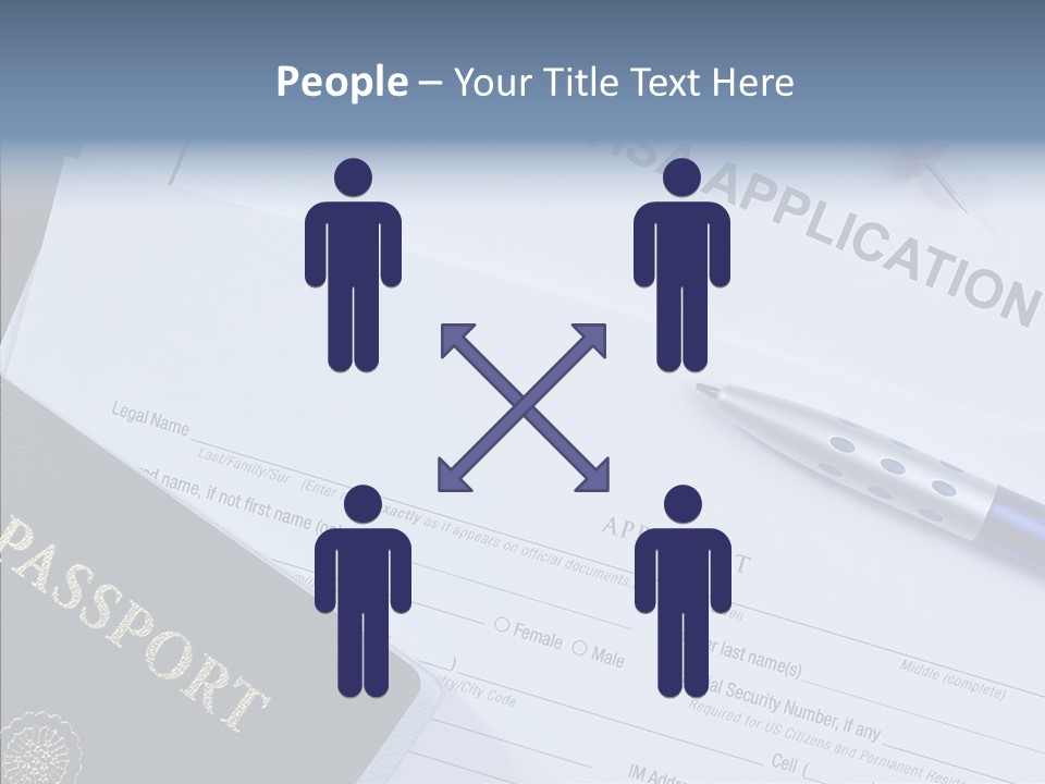 Passport Foreign Text PowerPoint Template