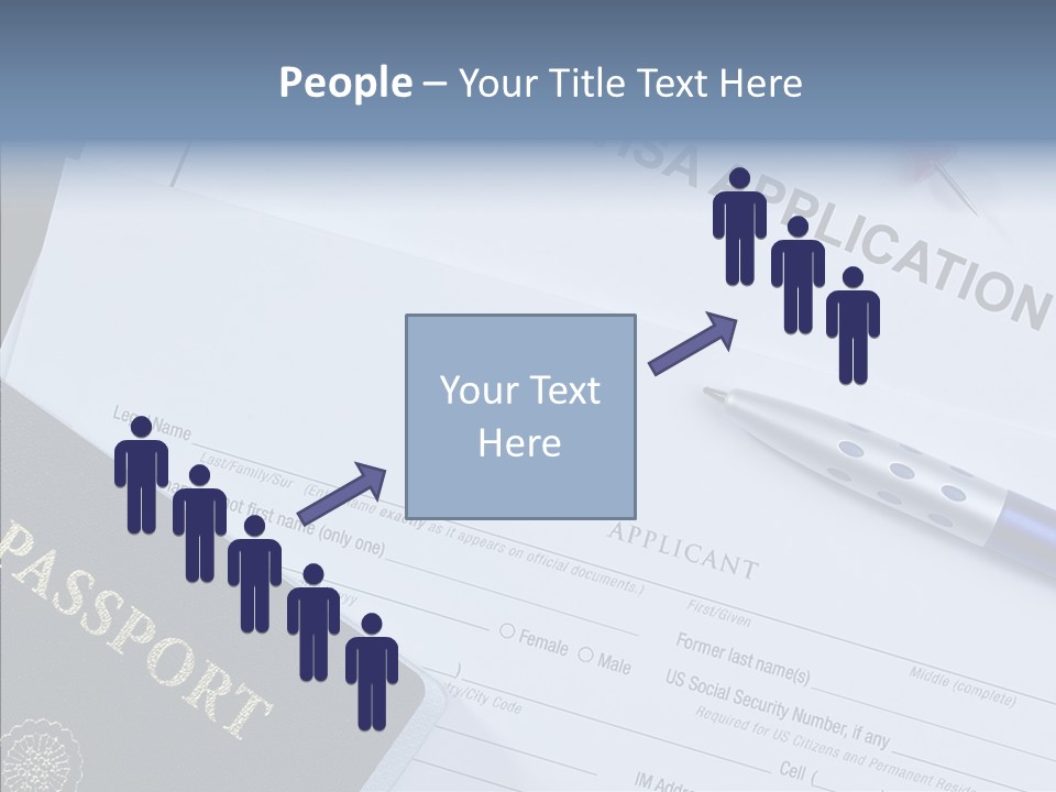 Passport Foreign Text PowerPoint Template