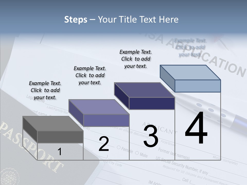 Passport Foreign Text PowerPoint Template
