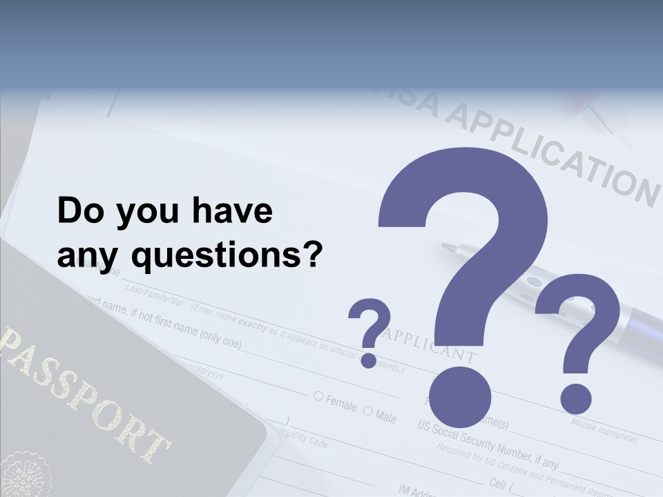 Passport Foreign Text PowerPoint Template