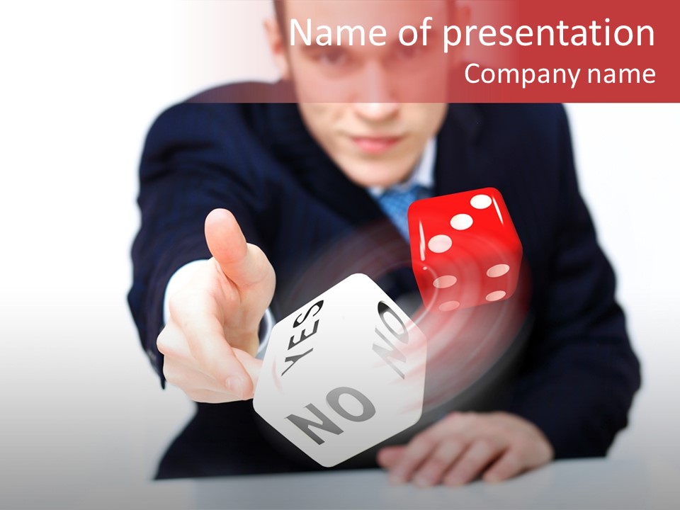 Fun Gambling Plastic PowerPoint Template