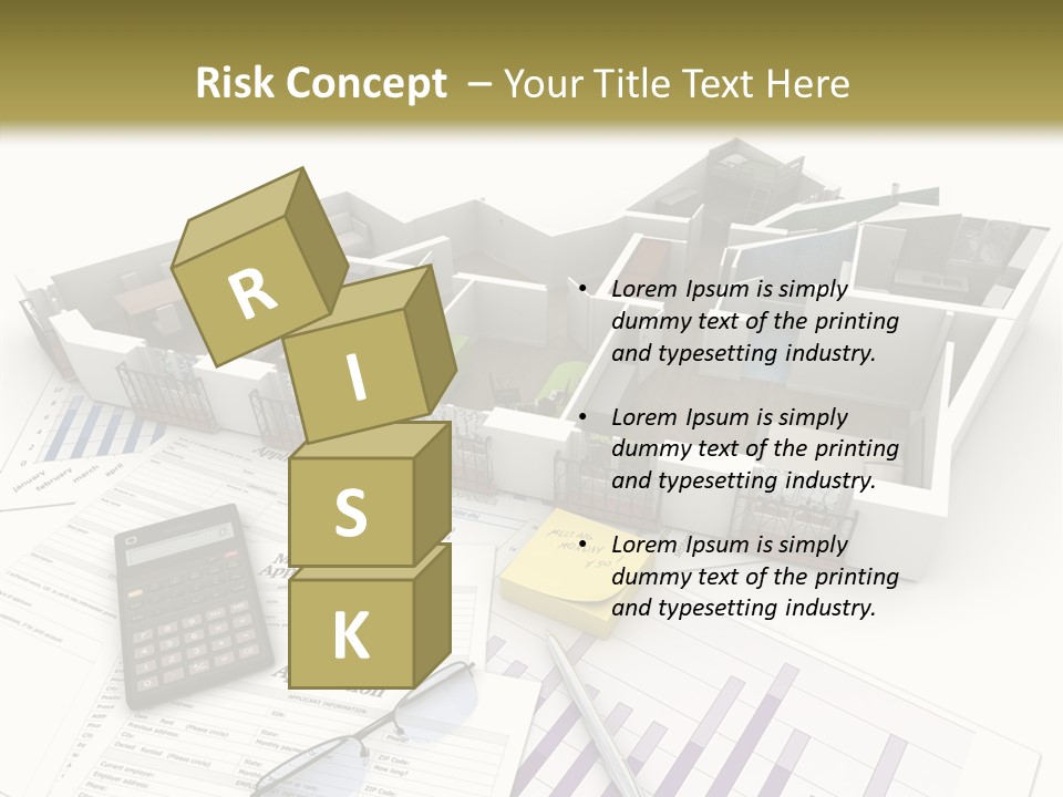 Bank Legal System Risk PowerPoint Template