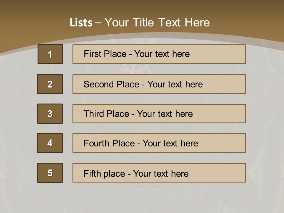 Danger Symbol Five PowerPoint Template