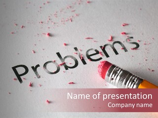 Horizontal Pink Erasing PowerPoint Template