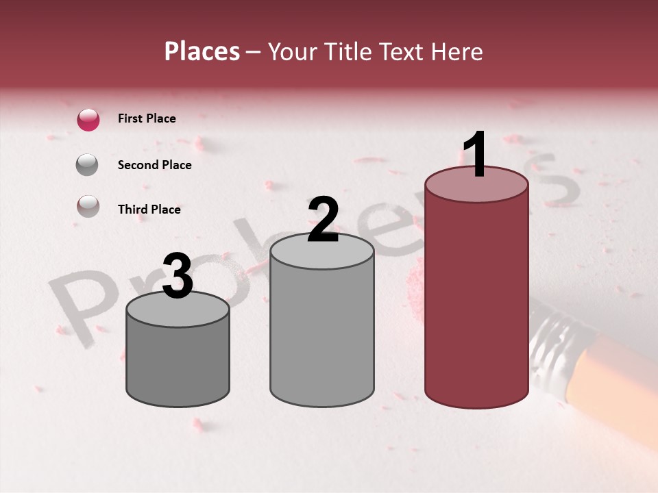 Horizontal Pink Erasing PowerPoint Template