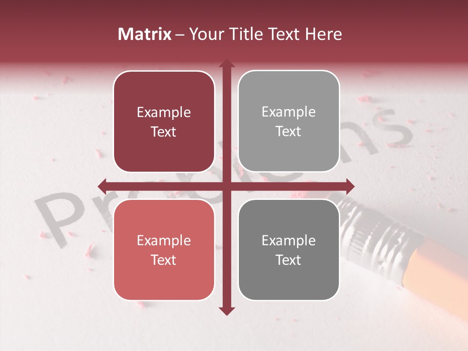 Horizontal Pink Erasing PowerPoint Template