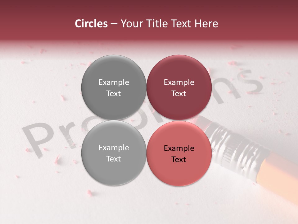 Horizontal Pink Erasing PowerPoint Template