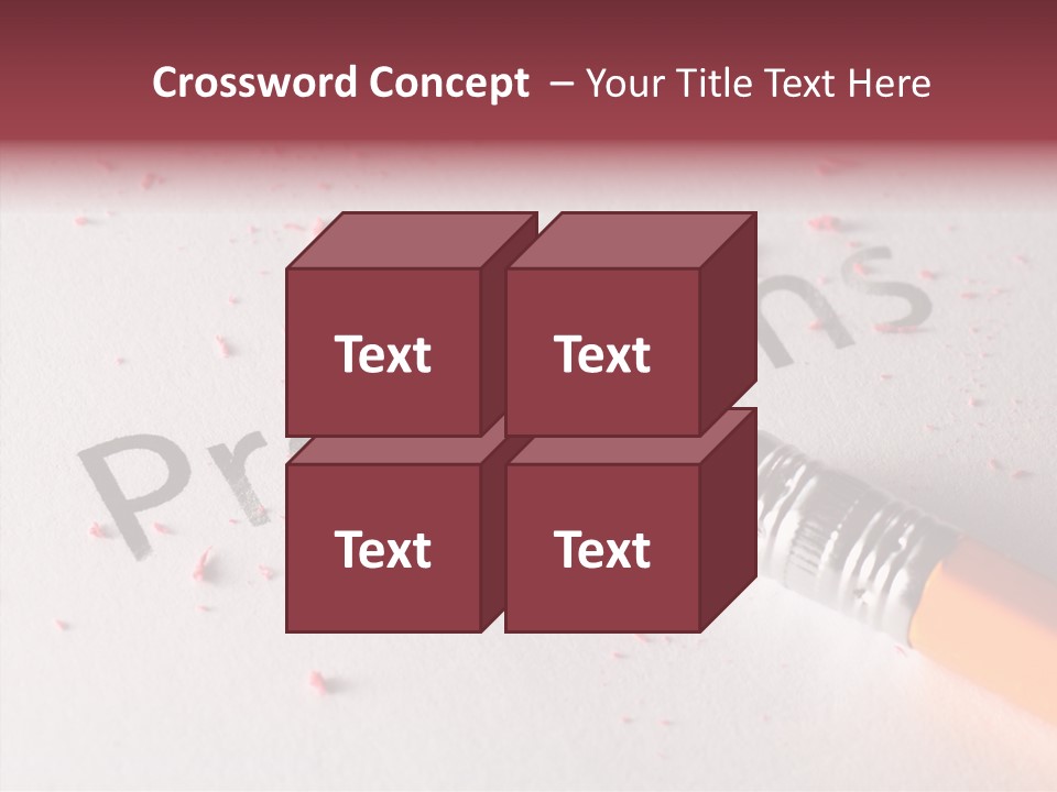 Horizontal Pink Erasing PowerPoint Template