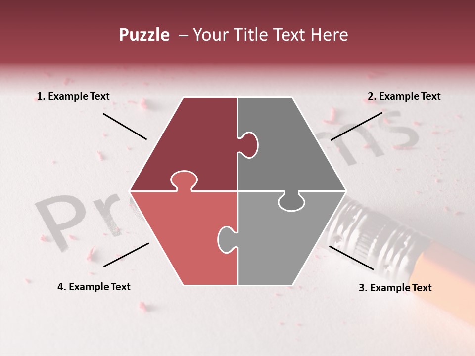 Horizontal Pink Erasing PowerPoint Template