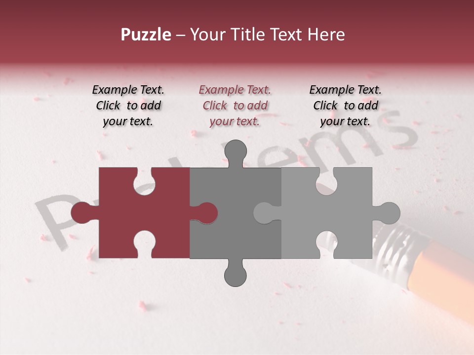 Horizontal Pink Erasing PowerPoint Template