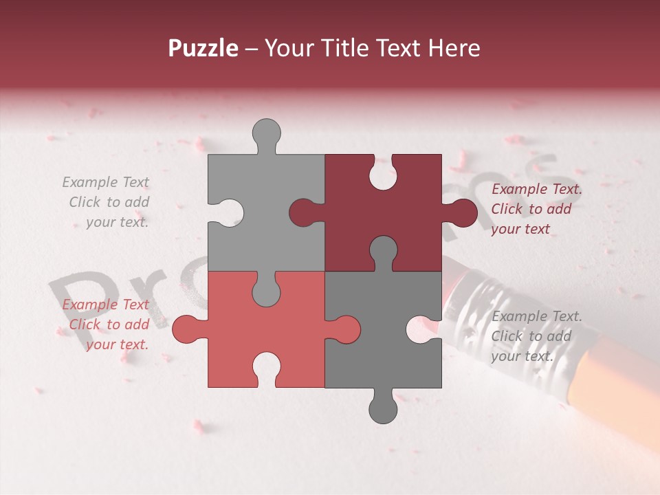 Horizontal Pink Erasing PowerPoint Template