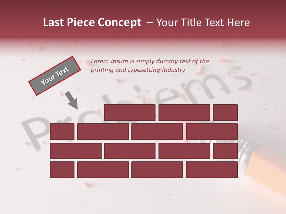 Horizontal Pink Erasing PowerPoint Template