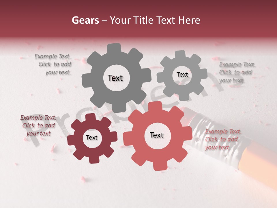 Horizontal Pink Erasing PowerPoint Template