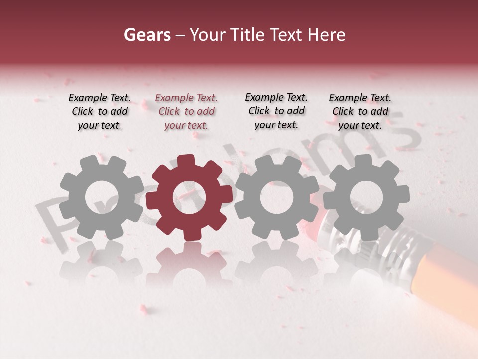 Horizontal Pink Erasing PowerPoint Template