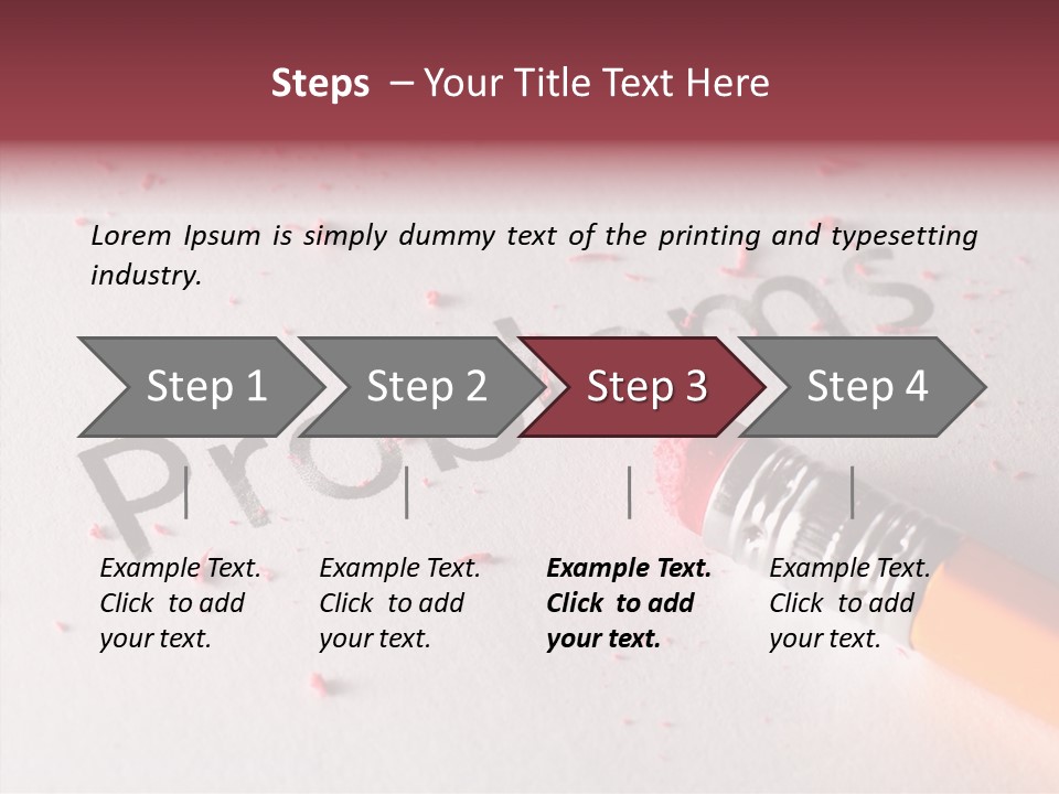 Horizontal Pink Erasing PowerPoint Template