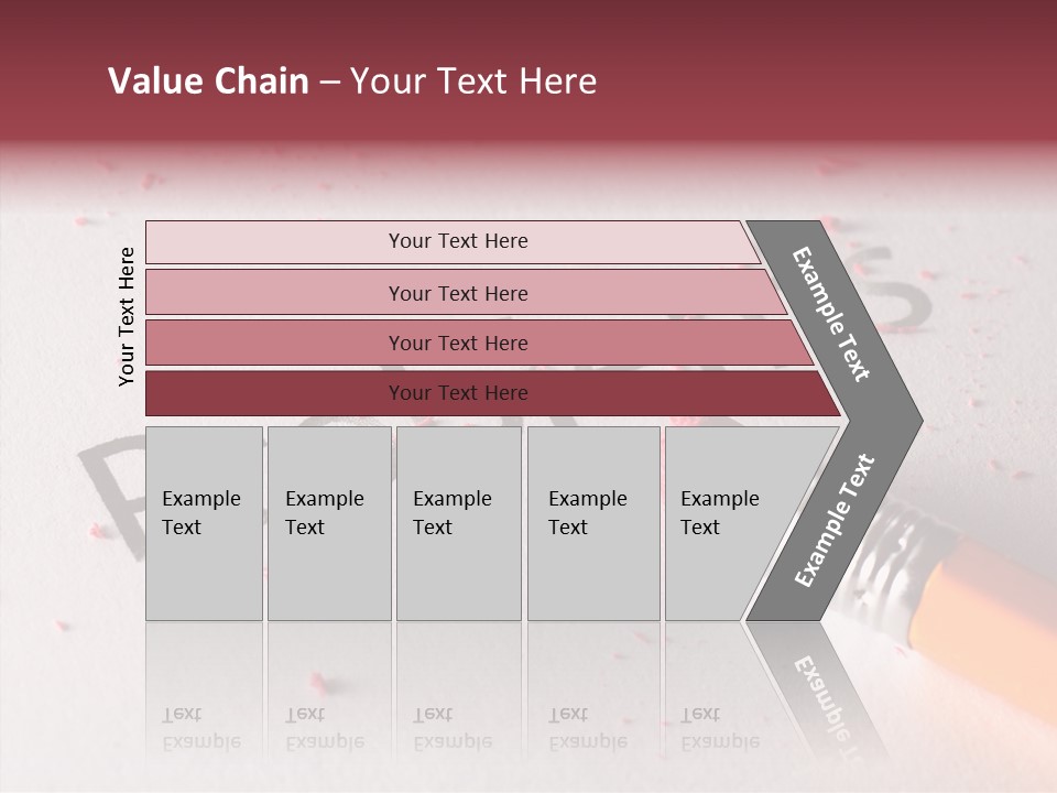 Horizontal Pink Erasing PowerPoint Template