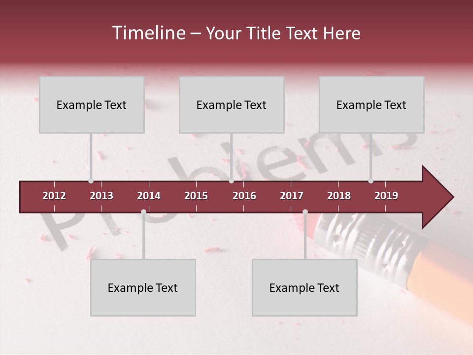 Horizontal Pink Erasing PowerPoint Template