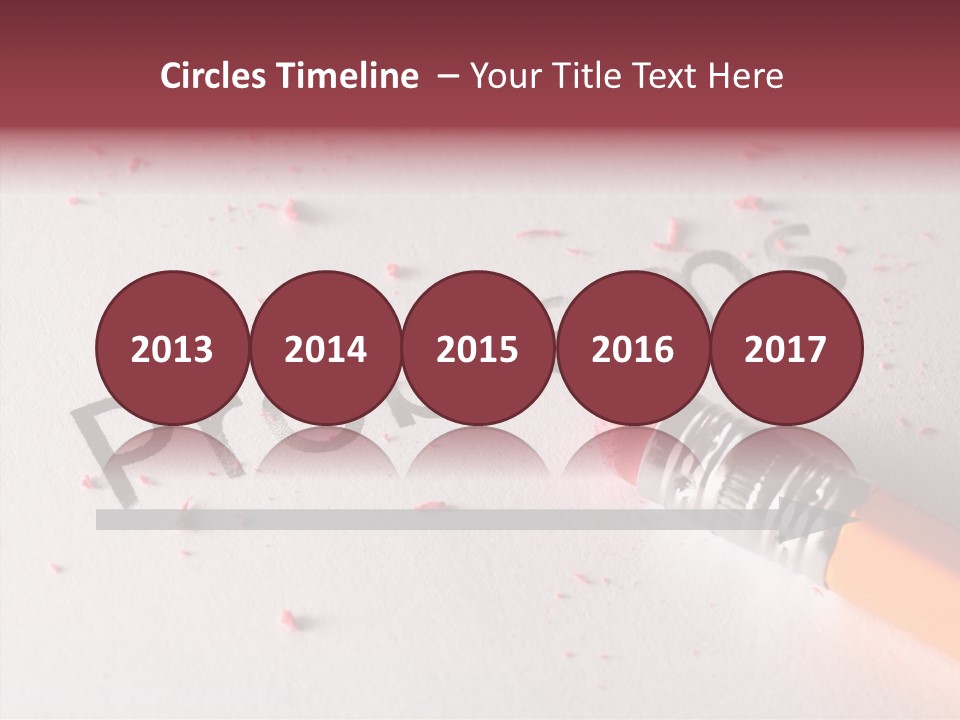 Horizontal Pink Erasing PowerPoint Template