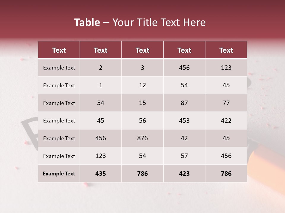 Horizontal Pink Erasing PowerPoint Template