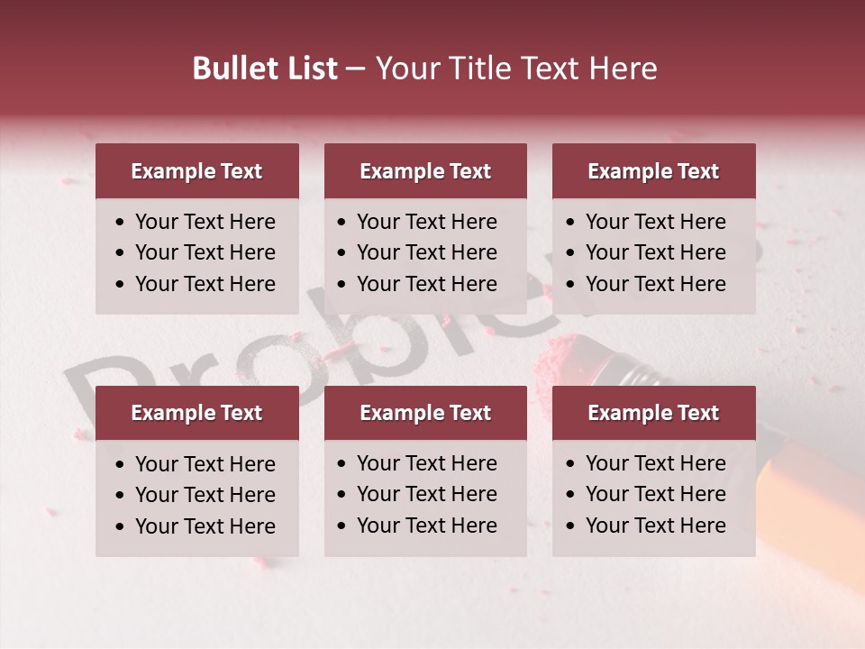 Horizontal Pink Erasing PowerPoint Template