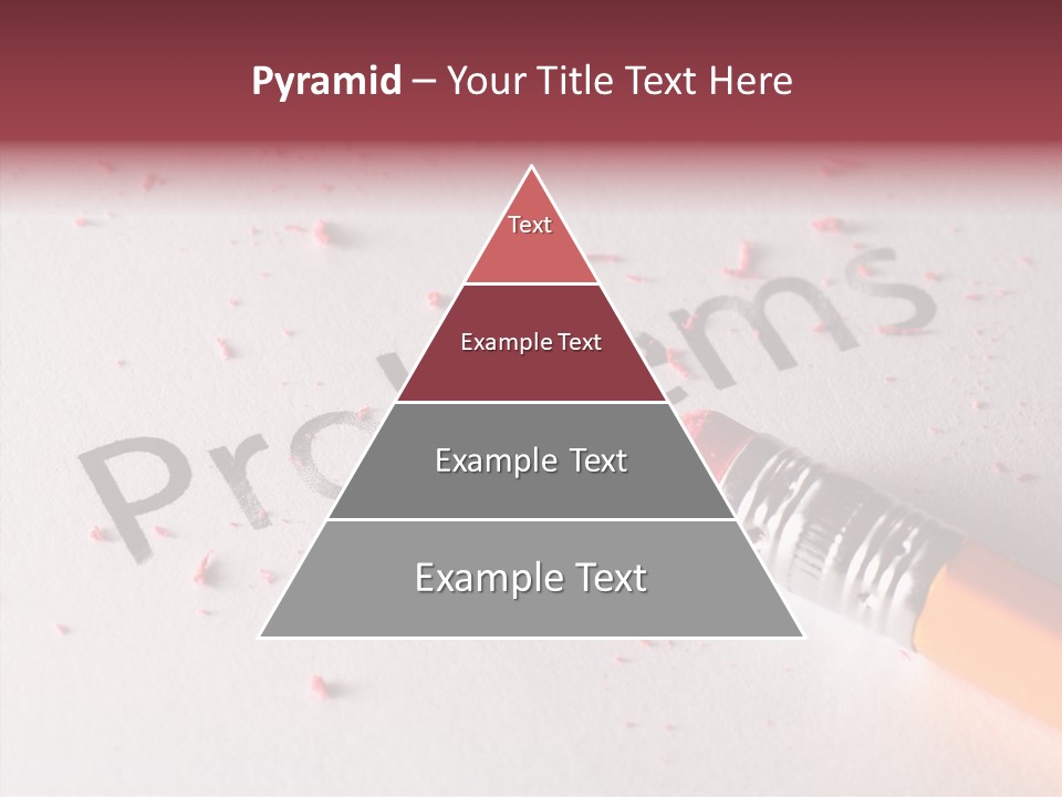 Horizontal Pink Erasing PowerPoint Template