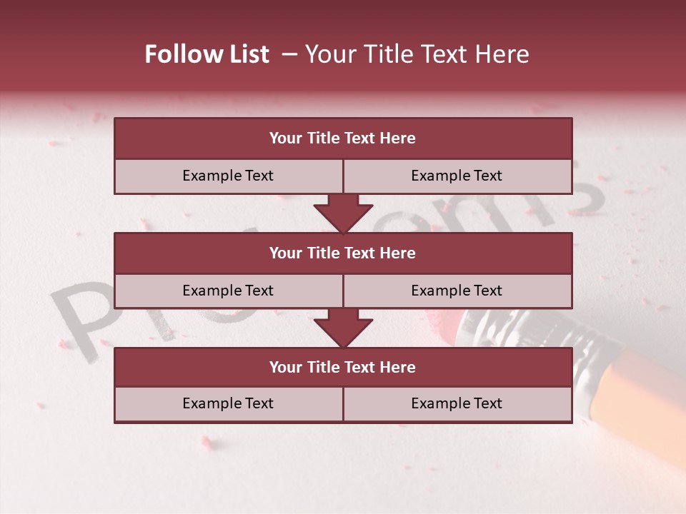 Horizontal Pink Erasing PowerPoint Template