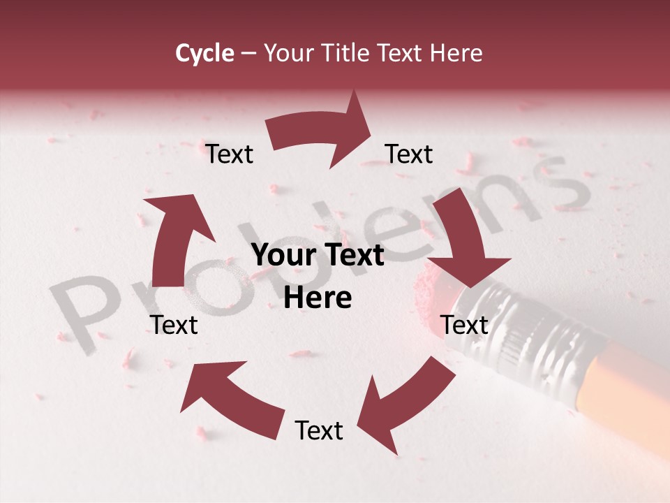 Horizontal Pink Erasing PowerPoint Template