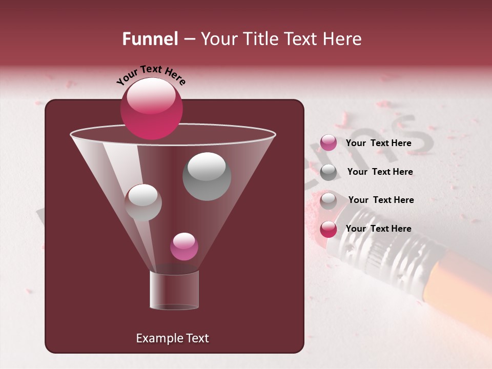 Horizontal Pink Erasing PowerPoint Template