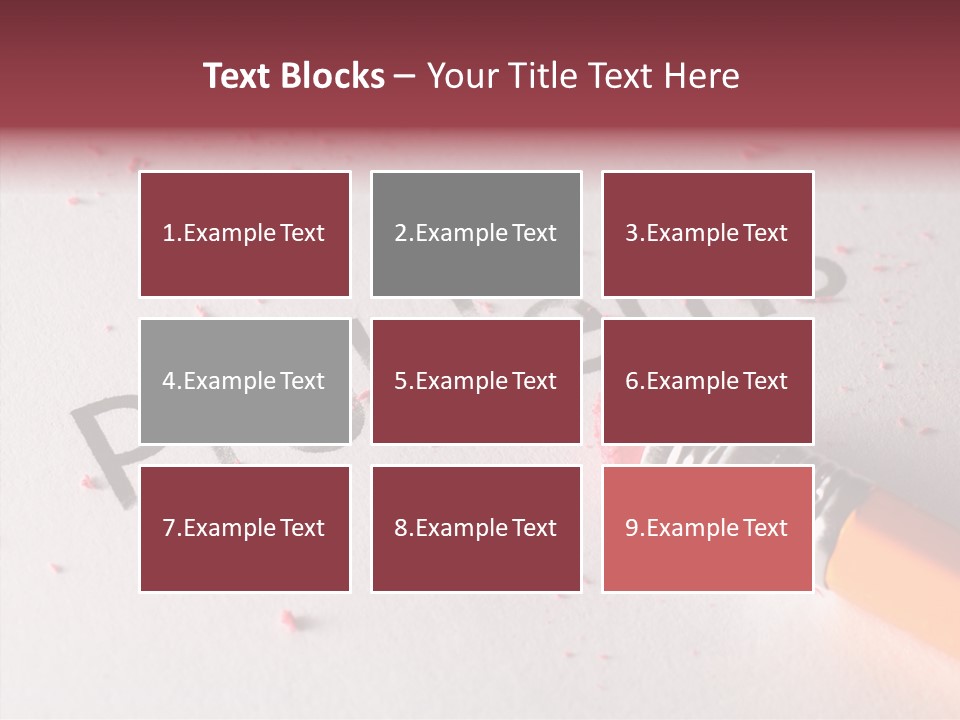 Horizontal Pink Erasing PowerPoint Template