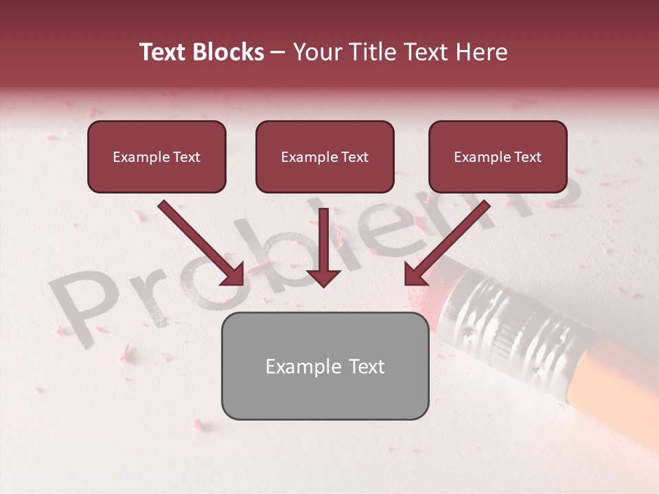 Horizontal Pink Erasing PowerPoint Template