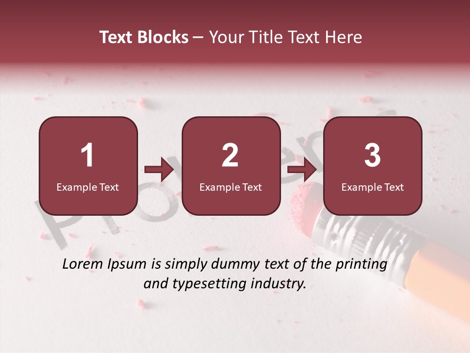 Horizontal Pink Erasing PowerPoint Template