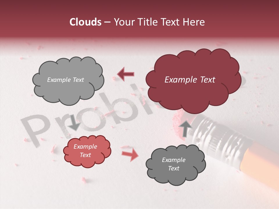 Horizontal Pink Erasing PowerPoint Template