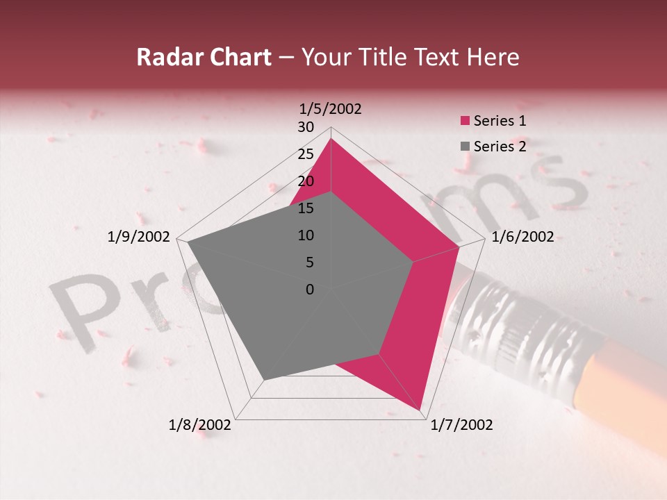Horizontal Pink Erasing PowerPoint Template