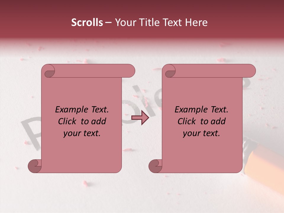 Horizontal Pink Erasing PowerPoint Template