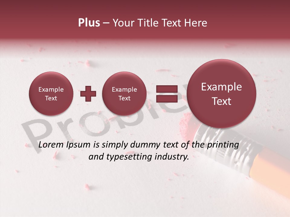 Horizontal Pink Erasing PowerPoint Template