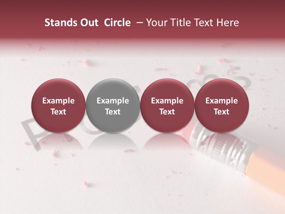 Horizontal Pink Erasing PowerPoint Template