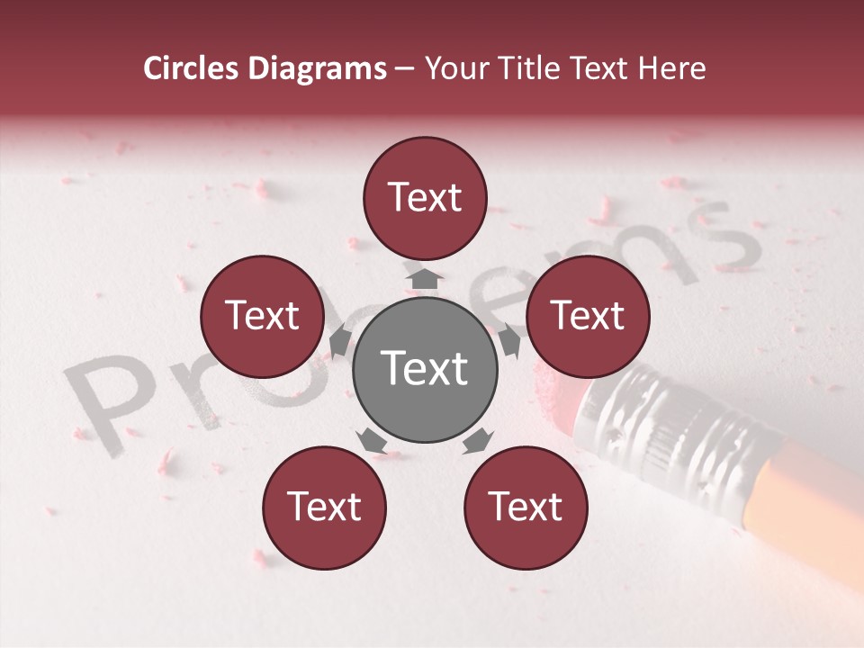 Horizontal Pink Erasing PowerPoint Template