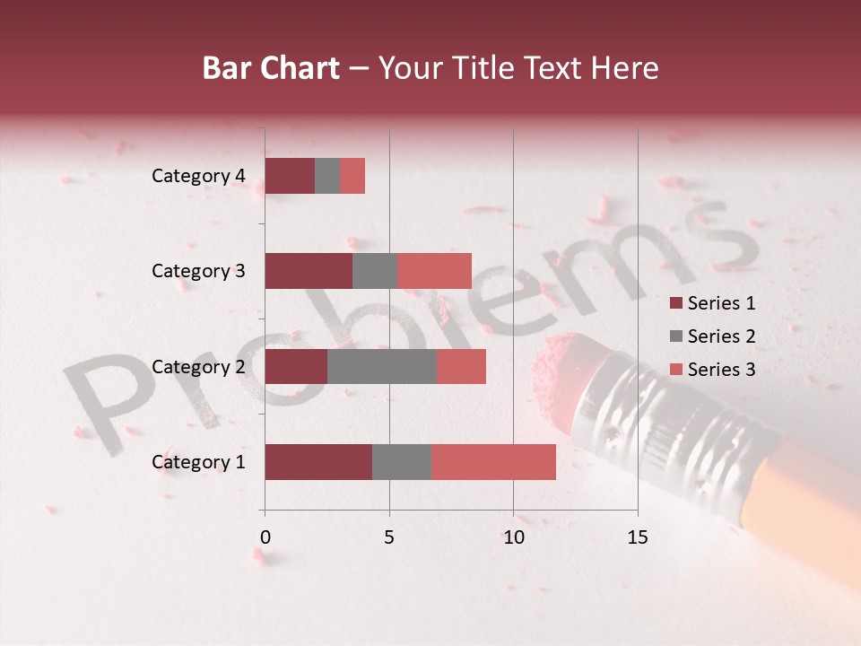 Horizontal Pink Erasing PowerPoint Template