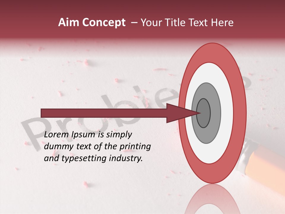 Horizontal Pink Erasing PowerPoint Template