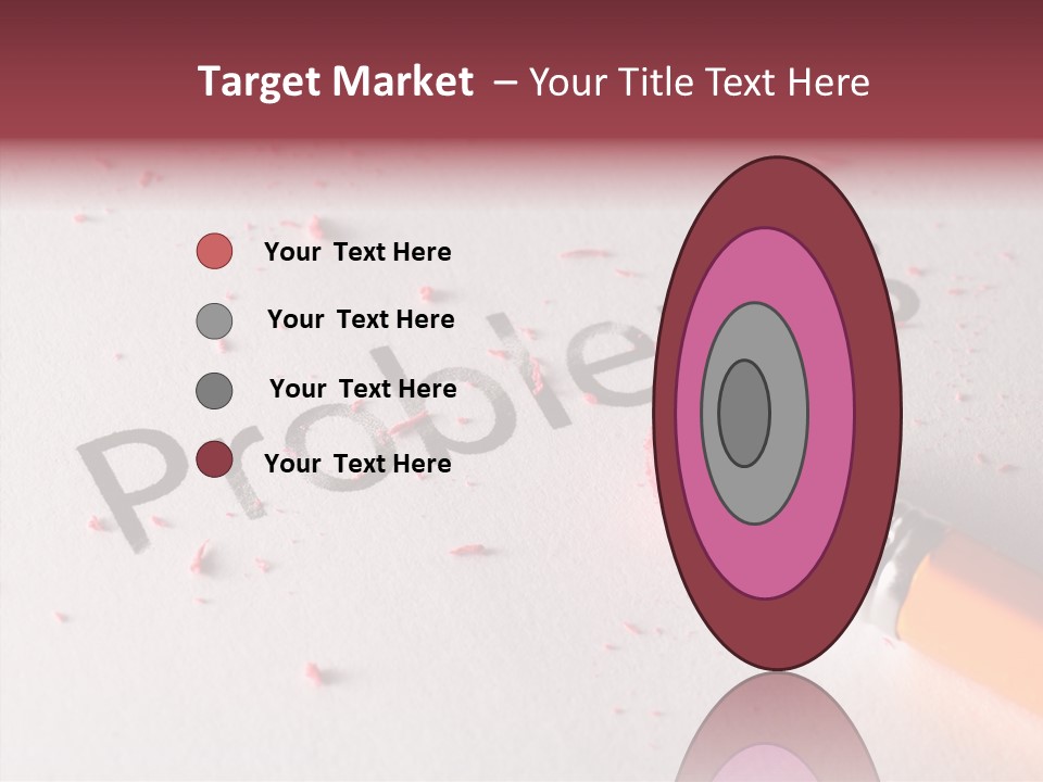 Horizontal Pink Erasing PowerPoint Template