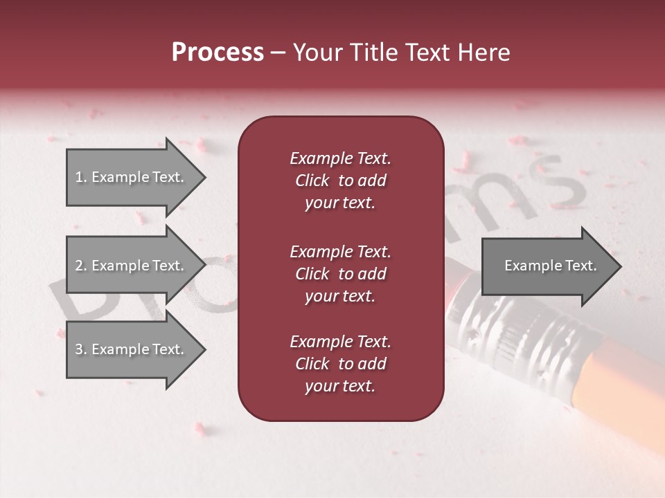 Horizontal Pink Erasing PowerPoint Template