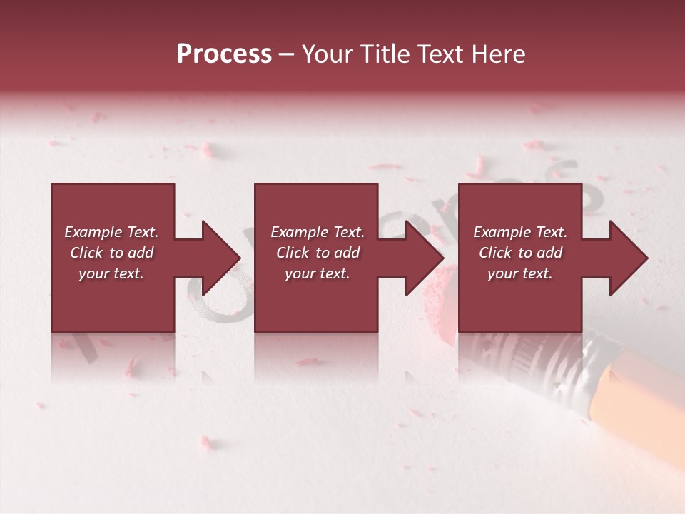 Horizontal Pink Erasing PowerPoint Template