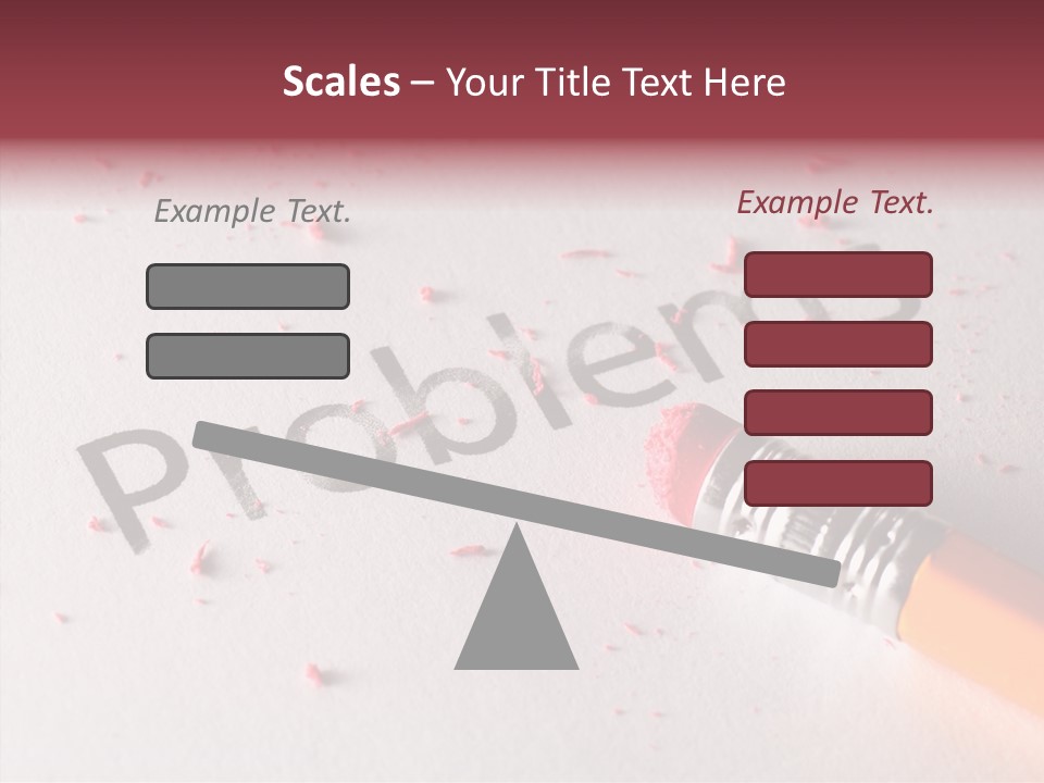 Horizontal Pink Erasing PowerPoint Template