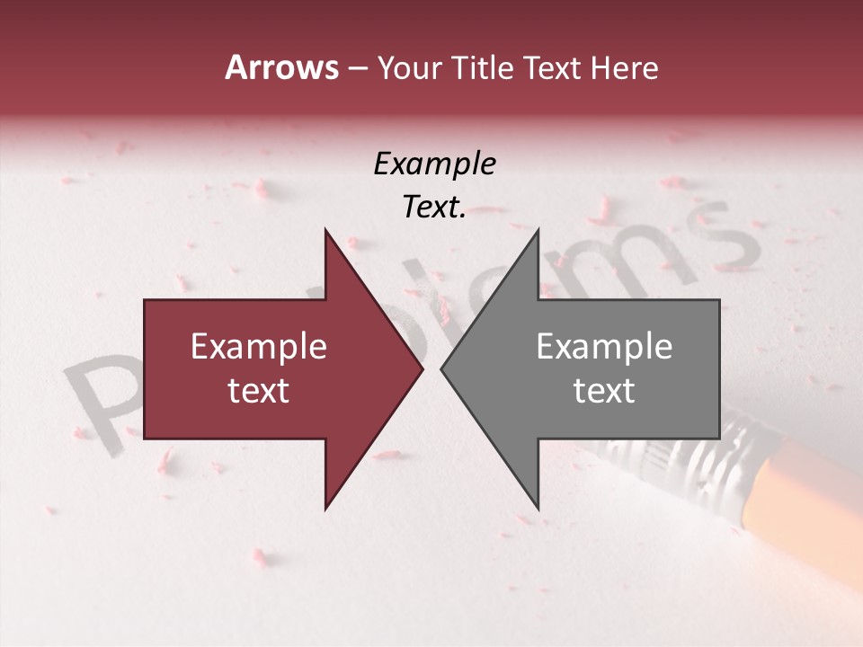 Horizontal Pink Erasing PowerPoint Template