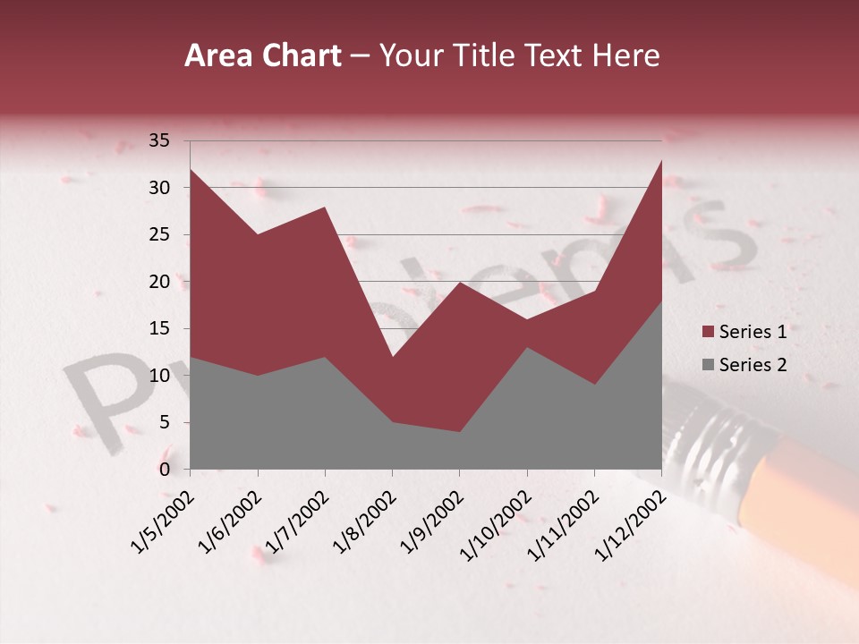 Horizontal Pink Erasing PowerPoint Template